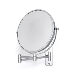 Wall Mounted Bathroom Mirror With 8X/1X Magnifications AndExtending Folding Arm -Storage And Cleaning 7973045 Chrome